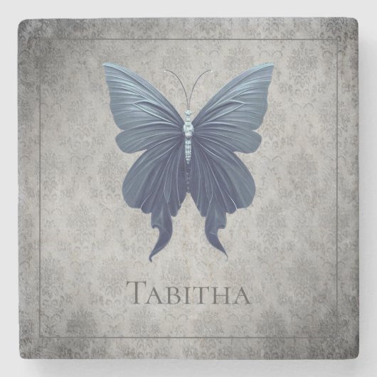 Blauer Schmetterling Steinuntersetzer (Vorderseite)