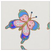 Blauer Schmetterling Stoff (Nahaufnahme)