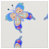 Blauer Schmetterling Stoff (Nahaufnahme)