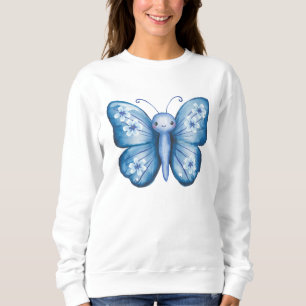 Blauer Schmetterling Sweatshirt