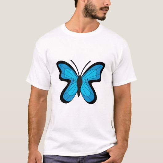 Blauer Schmetterling T-Shirt (Vorderseite)