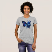 Blauer Schmetterling T-Shirt (Vorne ganz)