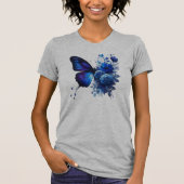Blauer Schmetterling T-Shirt (Vorderseite)