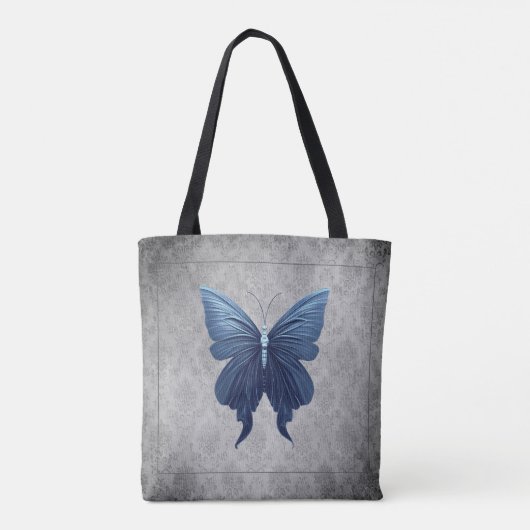 Blauer Schmetterling Tasche (Rückseite)