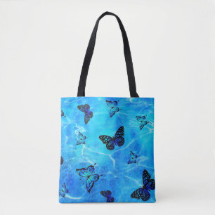 Blauer Schmetterling Tasche
