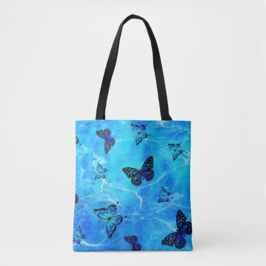 Blauer Schmetterling Tasche (Vorderseite)