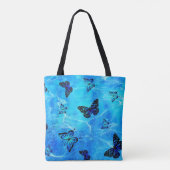 Blauer Schmetterling Tasche (Rückseite)