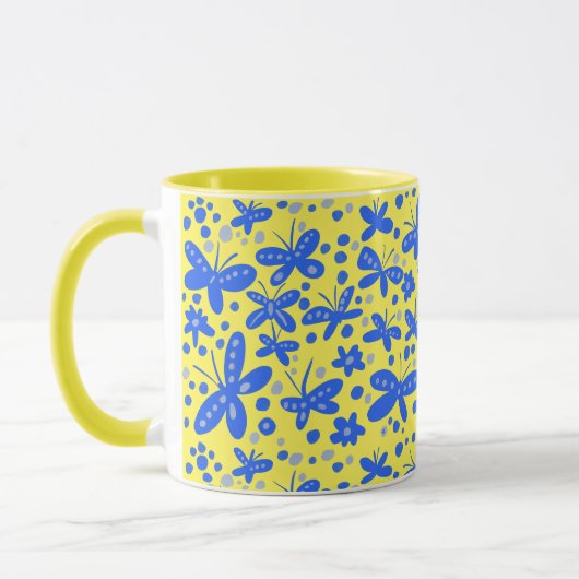 Blauer Schmetterling Tasse (Links)