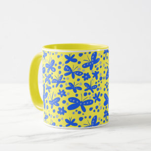 Blauer Schmetterling Tasse
