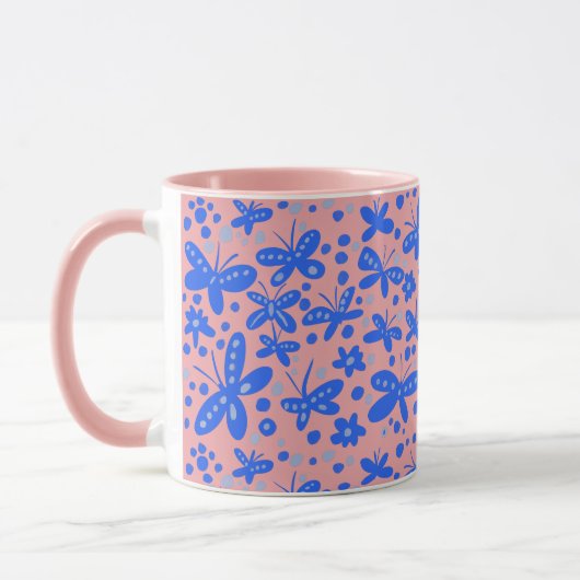 Blauer Schmetterling Tasse (Links)