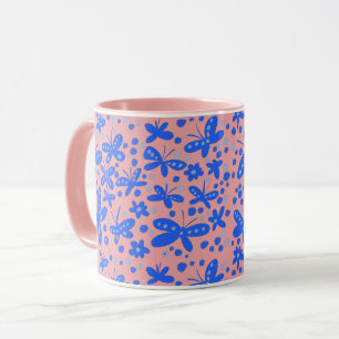 Blauer Schmetterling Tasse