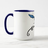 Blauer Schmetterling Tasse (Links)