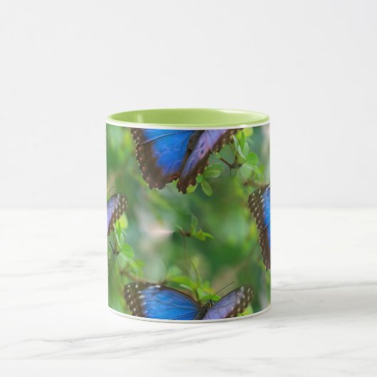 Blauer Schmetterling Tasse (Zentrum)