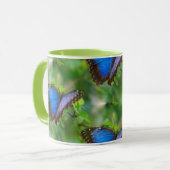 Blauer Schmetterling Tasse (Vorderseite Links)