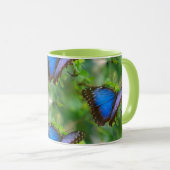 Blauer Schmetterling Tasse (VorderseiteRechts)