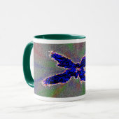 Blauer Schmetterling Tasse (Vorderseite Links)