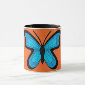 Blauer Schmetterling Tasse (Zentrum)