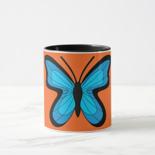 Blauer Schmetterling Tasse