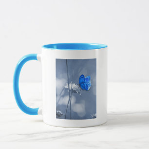 Blauer Schmetterling-Tasse Tasse