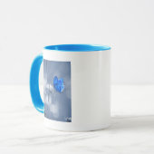 Blauer Schmetterling-Tasse Tasse (Vorderseite Links)