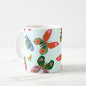 Blauer-Schmetterling-Tassendesign Kaffeetasse (Vorderseite Links)