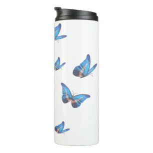 Blauer Schmetterling-Thermalbecher Thermosbecher