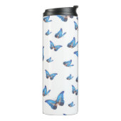 Blauer Schmetterling-Thermobecher Thermosbecher (Nach links gedreht)