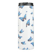 Blauer Schmetterling-Thermobecher Thermosbecher (Rückseite)