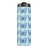 Blauer Schmetterling Thermosbecher (Vorderseite)