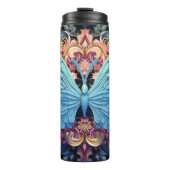 Blauer Schmetterling Thermosbecher (Vorderseite)