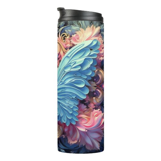 Blauer Schmetterling Thermosbecher (Nach rechts gedreht)