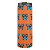 Blauer Schmetterling Thermosbecher (Rückseite)