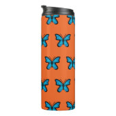 Blauer Schmetterling Thermosbecher (Nach rechts gedreht)