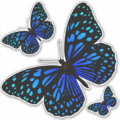 Blauer Schmetterling Thunder_Cove Aufkleber (Vorderseite)