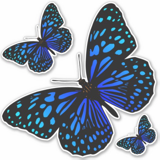 Blauer Schmetterling Thunder_Cove Aufkleber (Vorderseite)