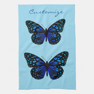 Blauer Schmetterling Thunder_Cove Geschirrtuch