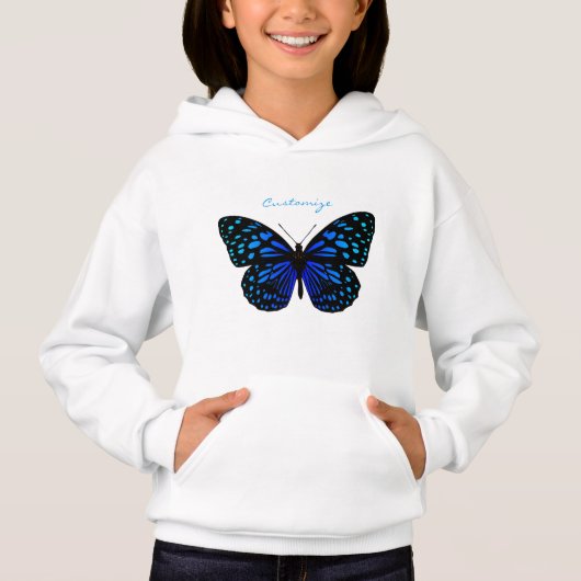 Blauer Schmetterling Thunder_Cove Hoodie (Vorderseite)