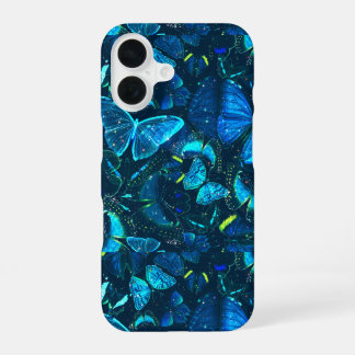 Blauer Schmetterling träumerische Ästhetik himmlis iPhone 16 Hülle