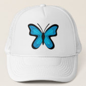 Blauer Schmetterling Truckerkappe (Vorderseite)