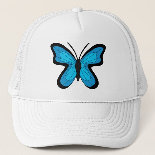 Blauer Schmetterling Truckerkappe (Vorderseite)