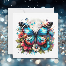 Blauer Schmetterling und Blume | Meldung