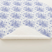 Blauer Schmetterling und Delphinium Toile Sherpadecke (3/4)