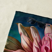 Blauer Schmetterling und der Dahlia Strandtuch (Beispiel)