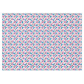 Blauer Schmetterling und violettes Blumenmuster Tischdecke (Vorderseite (Horizontal))