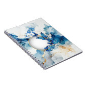 Blauer Schmetterling und Wasserfarbe mit einer Spu Notizblock (Rechte Seite)