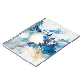 Blauer Schmetterling und Wasserfarbe mit einer Spu Notizblock (Linke Seite)