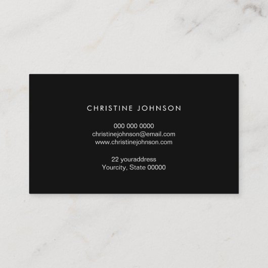 Blauer Schmetterling Visitenkarte (Rückseite)