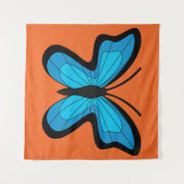 Blauer Schmetterling Wandteppich (Vorderseite (Horizontal))