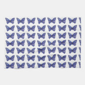 Blauer Schmetterling Wasserfarbe Handtuch (Horizontal)