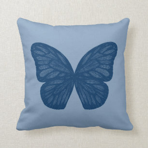 Blauer Schmetterling Wings Kissen
